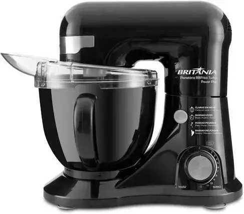 Batedeira Planet&aacute;ria Brit&acirc;nia BBP760P Turbo Power Plus