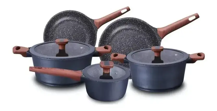 Conjunto de Panelas MTA 8460 Alum&iacute;nio Cer&acirc;mic-Flon Titanium